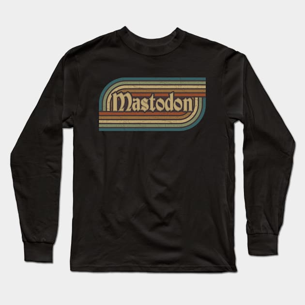 Mastodon Vintage Stripes Long Sleeve T-Shirt by paintallday